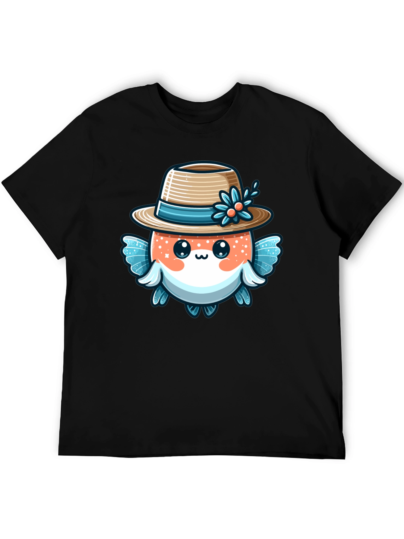 Cute Cartoon Fish Graphic T-Shirt