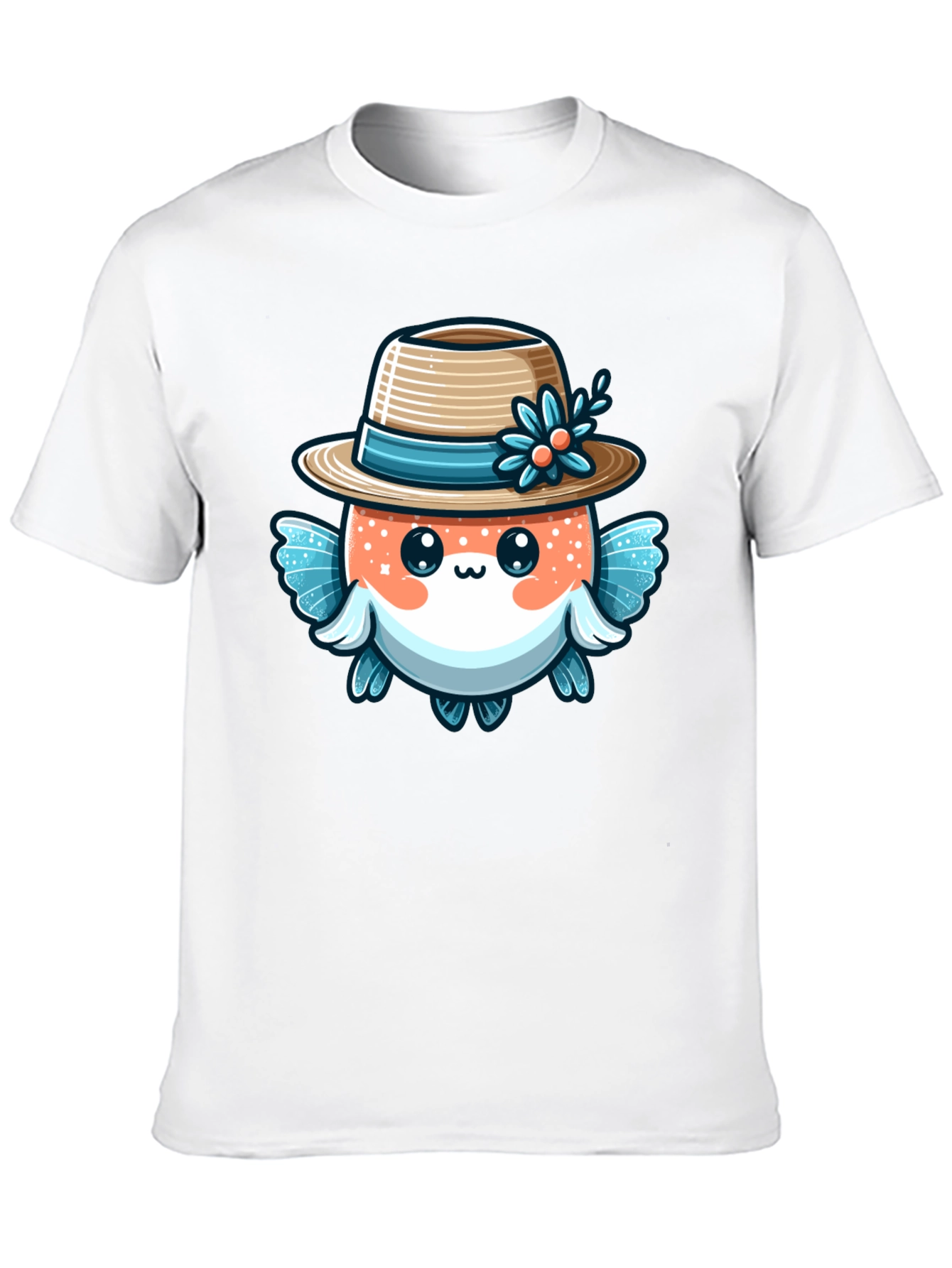 Cute Cartoon Fish Graphic T-Shirt