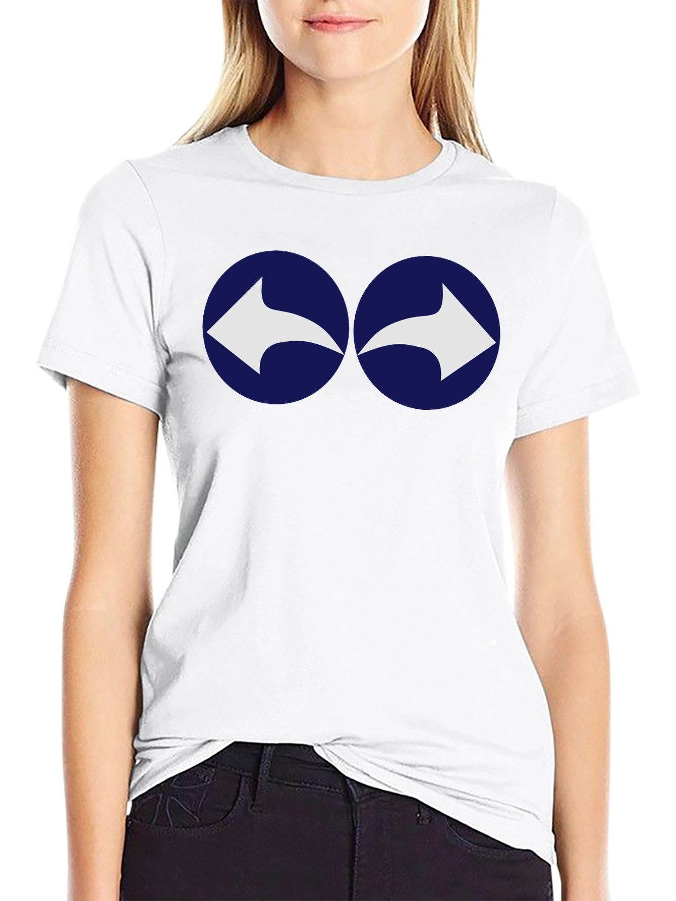 Retro Arrows Graphic Tee - Soft Cotton Casual Shirt