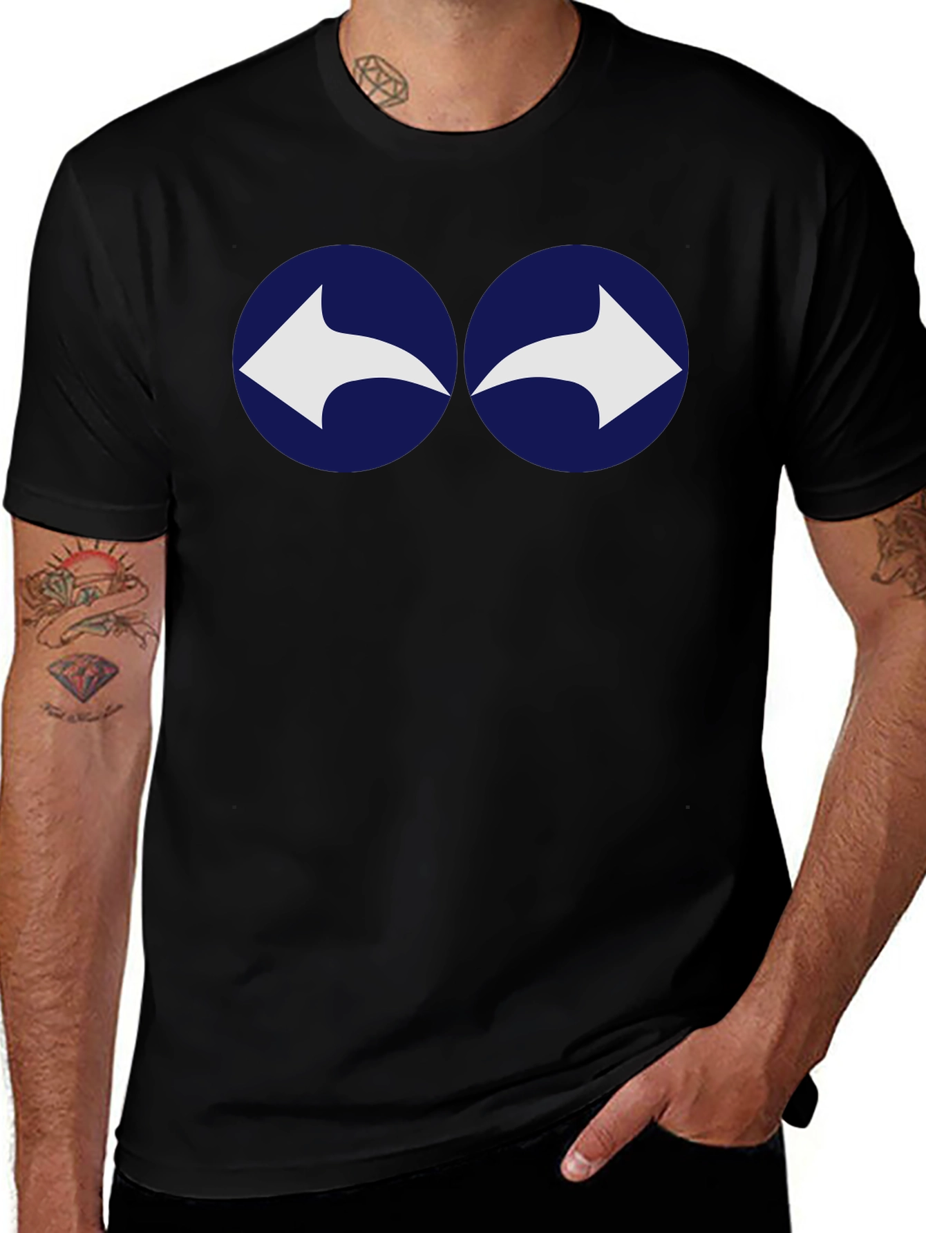 Retro Arrows Graphic Tee - Soft Cotton Casual Shirt