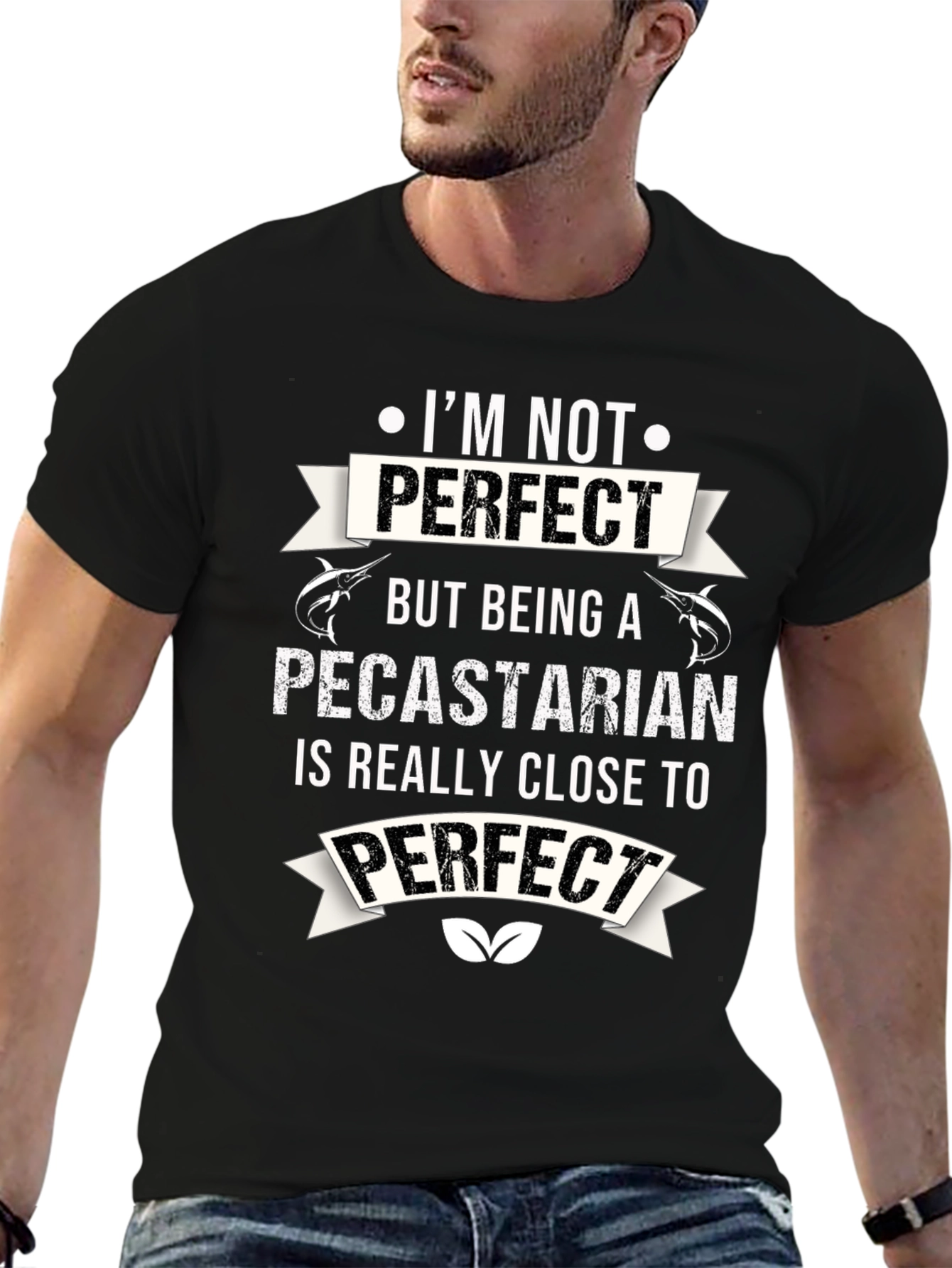 Pecastarian Perfect Black Graphic Tee