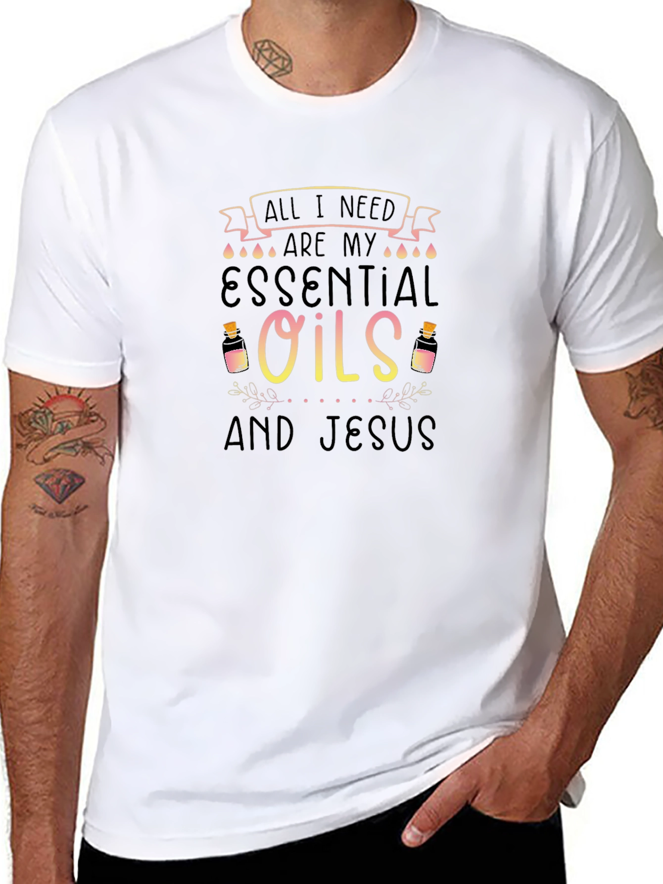 Essential Oils and Jesus Graphic Tee