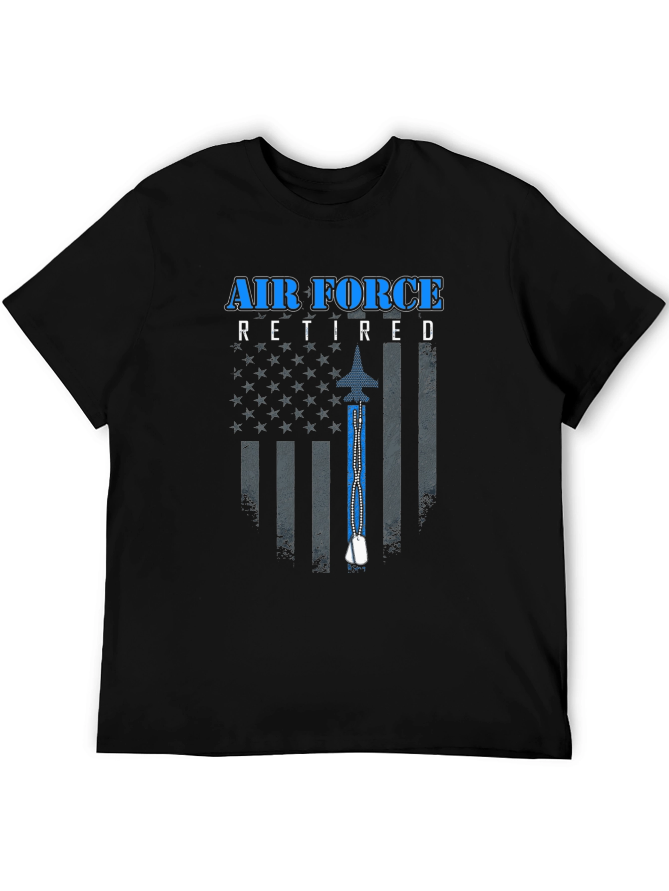 Air Force Retired USA Flag Graphic T-Shirt