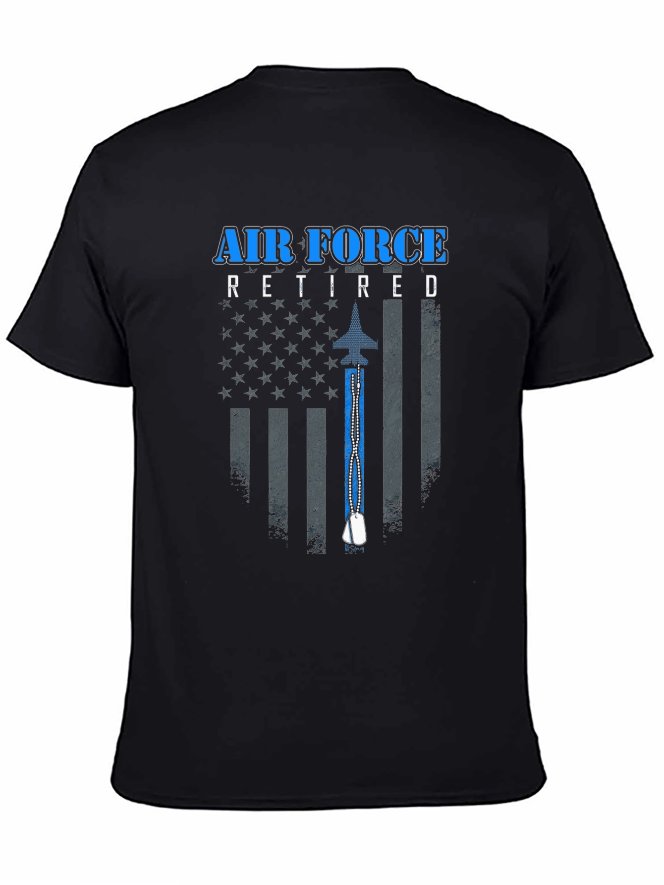 Air Force Retired USA Flag Graphic T-Shirt