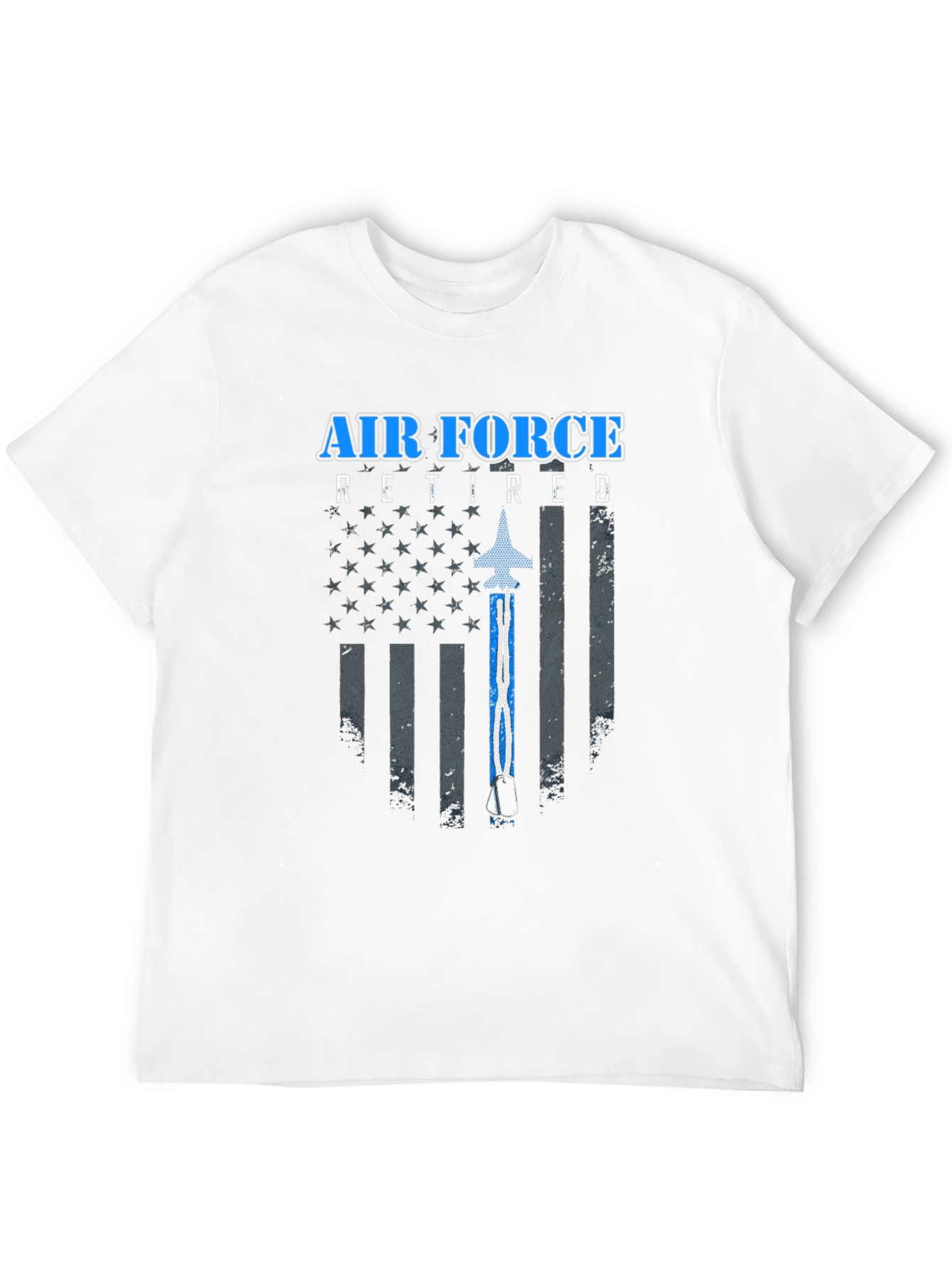 Air Force Retired USA Flag Graphic T-Shirt