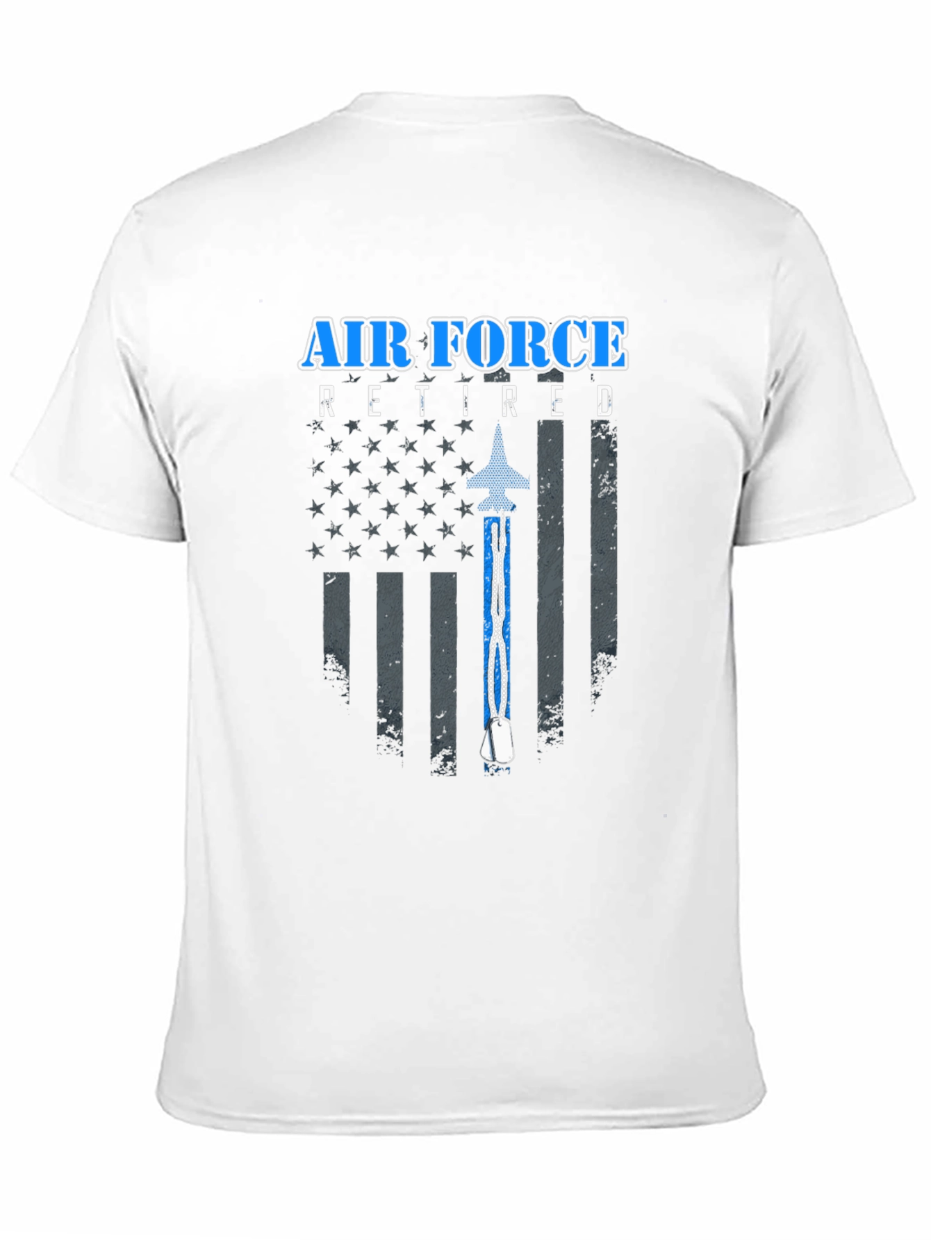 Air Force Retired USA Flag Graphic T-Shirt