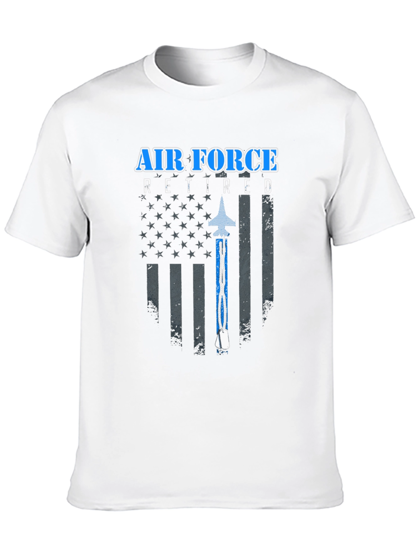 Air Force Retired USA Flag Graphic T-Shirt