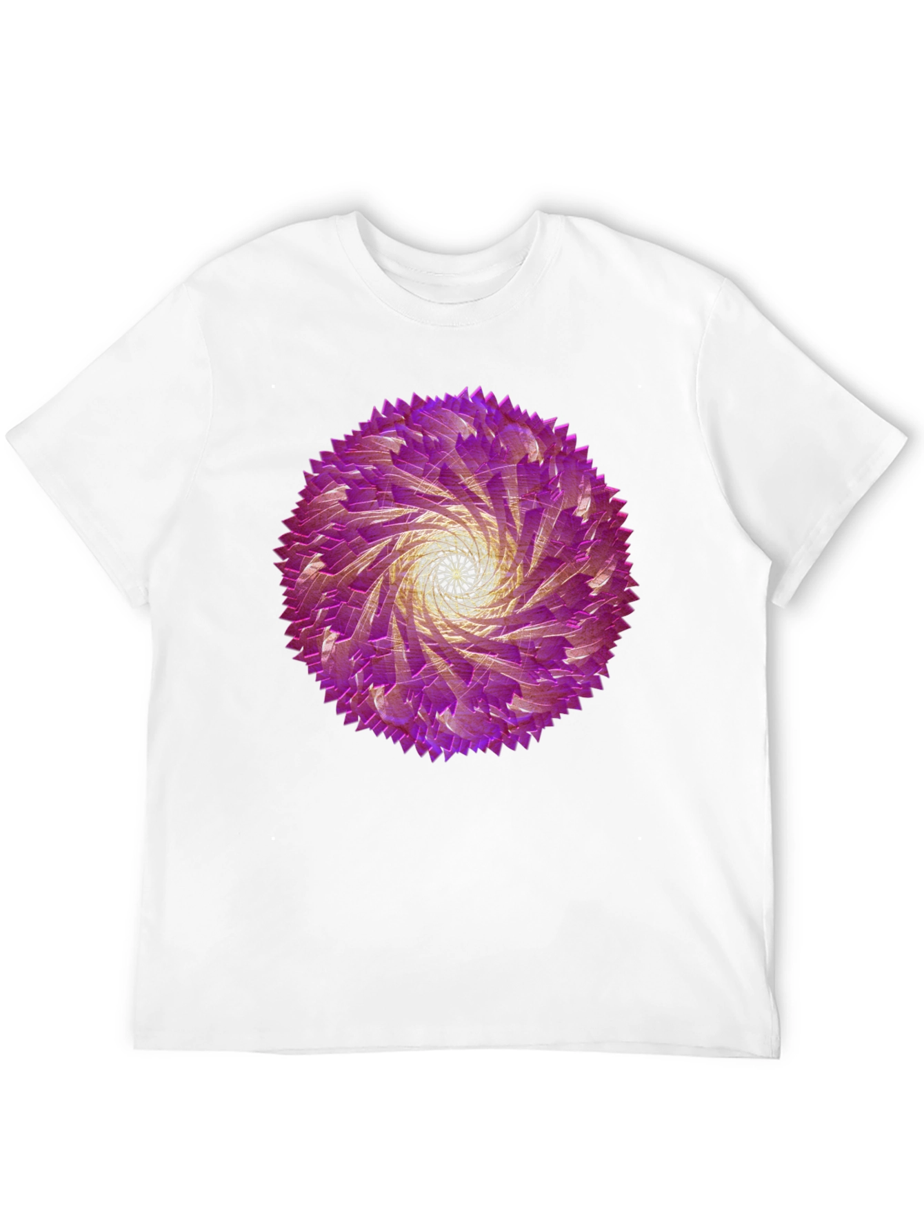 Abstract Swirl Graphic Tee - Black Cotton T-Shirt