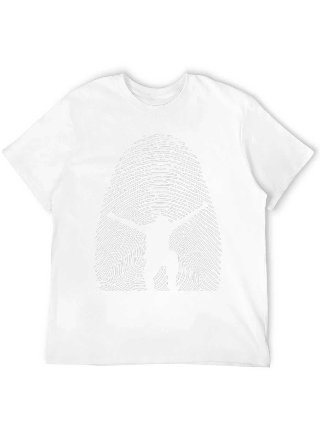 Vitruvian Man Fingerprint Graphic T-Shirt