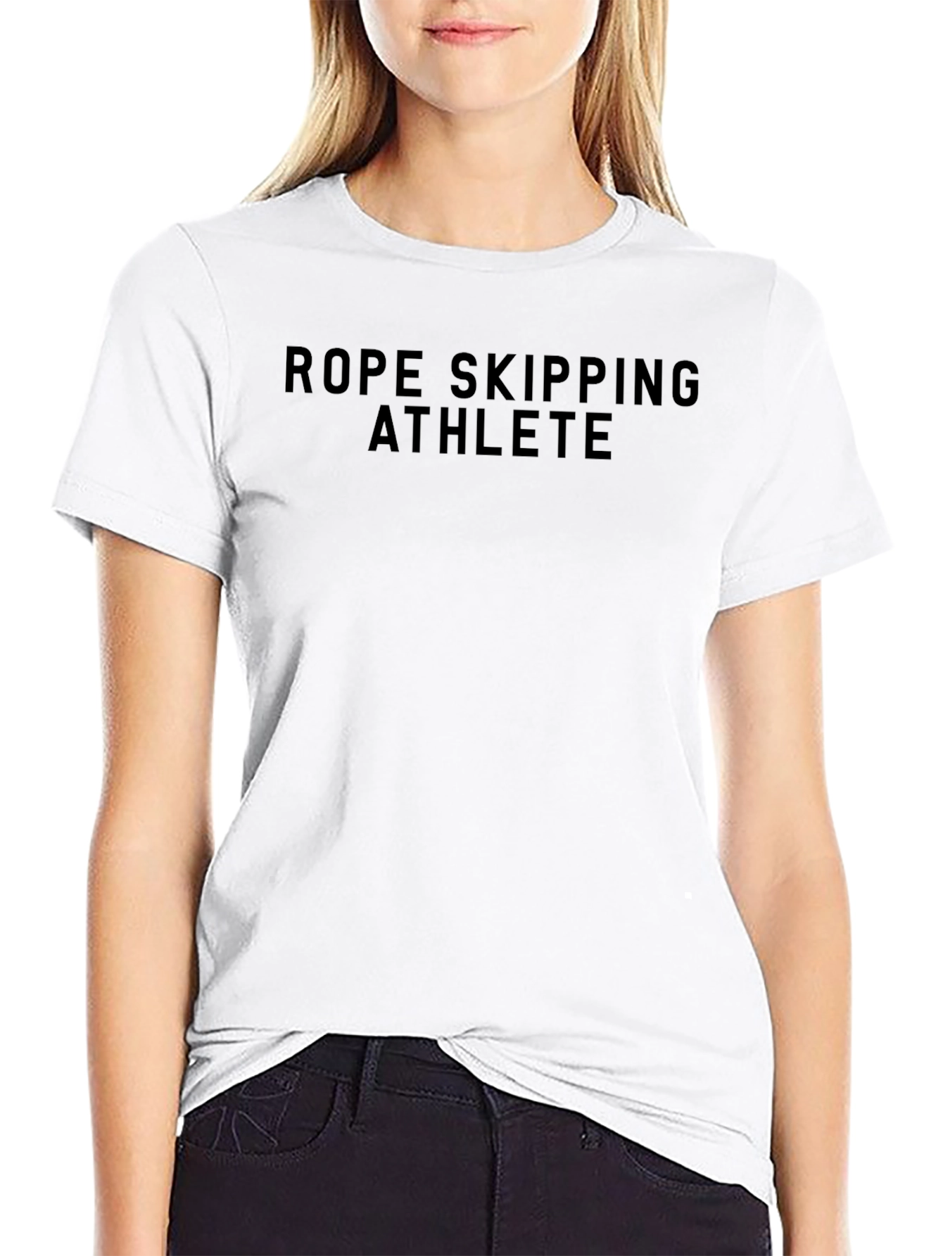 Rope Skipping Athlete T-Shirt - Black