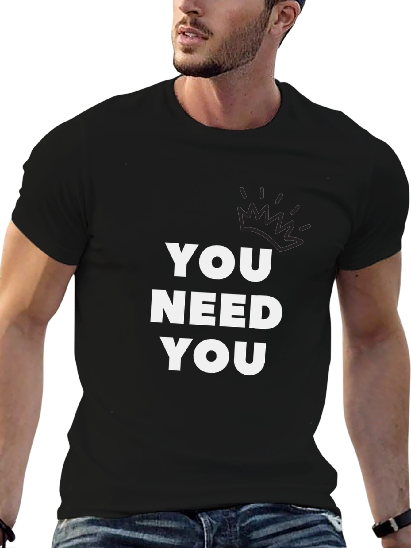 You Need You Black Graphic Tee