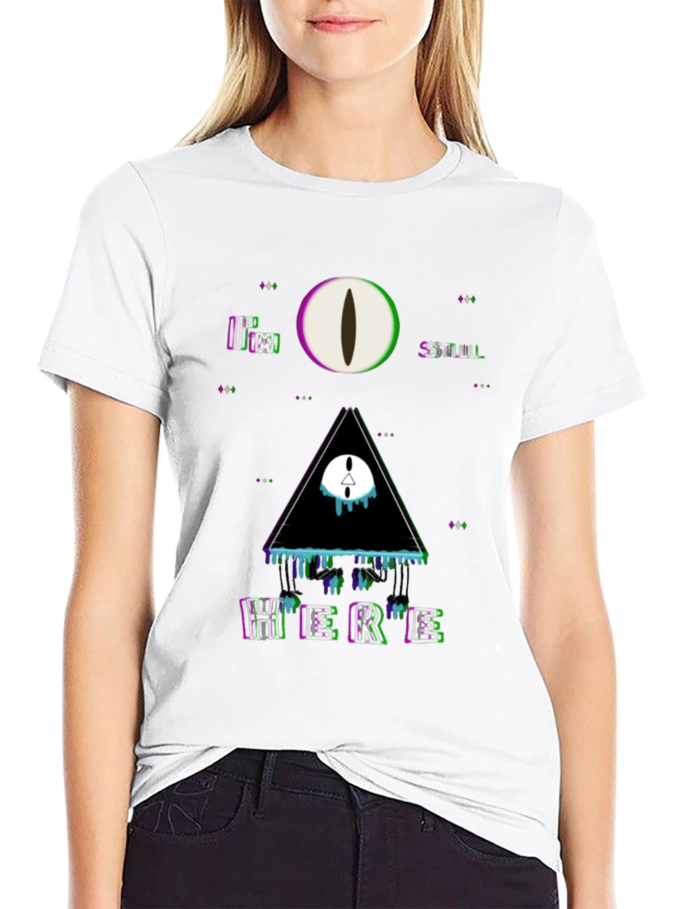 Surreal Graphic Print Tee - Im Still Here
