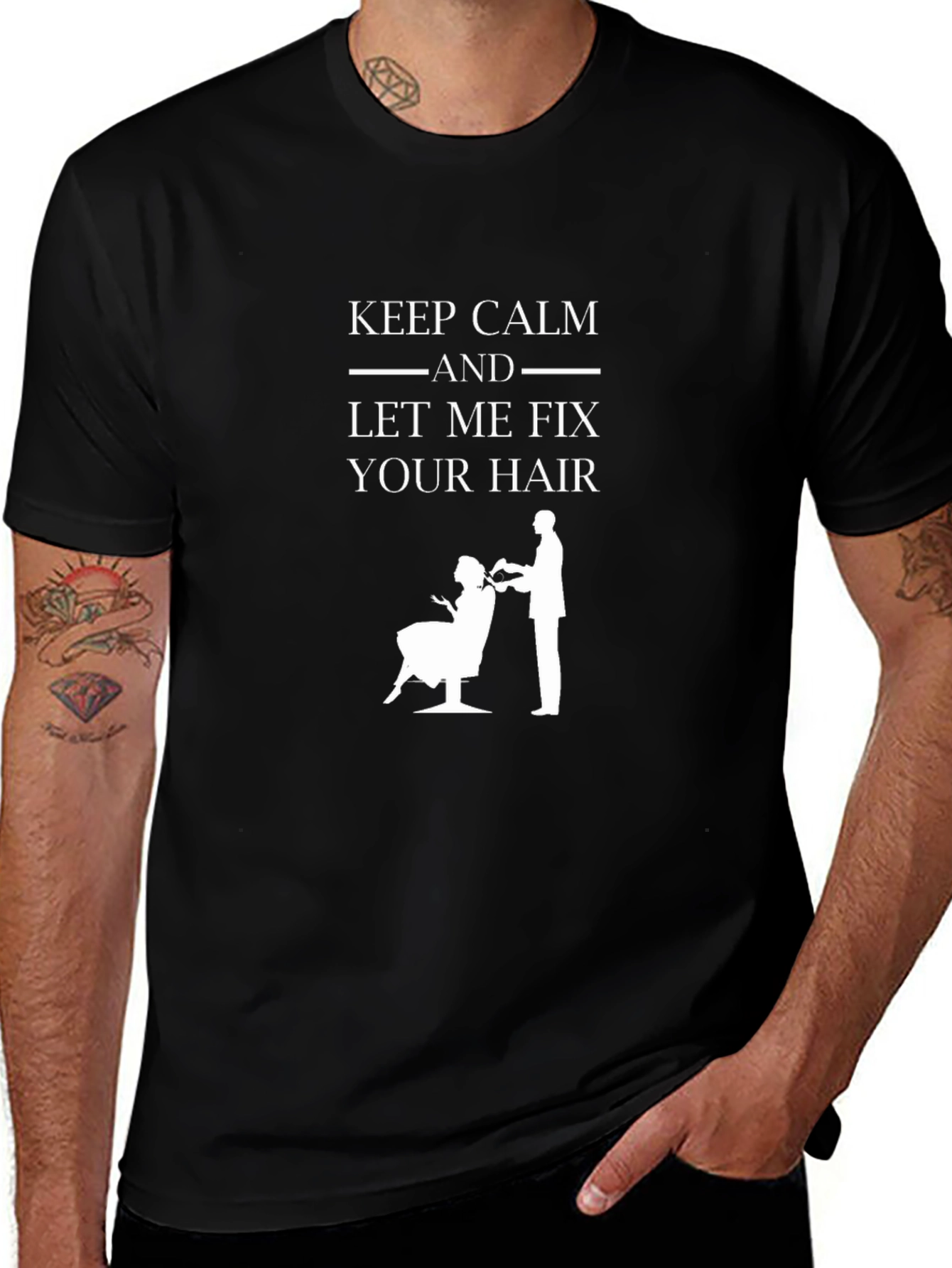 Keep Calm Hair Stylist Graphic Tee