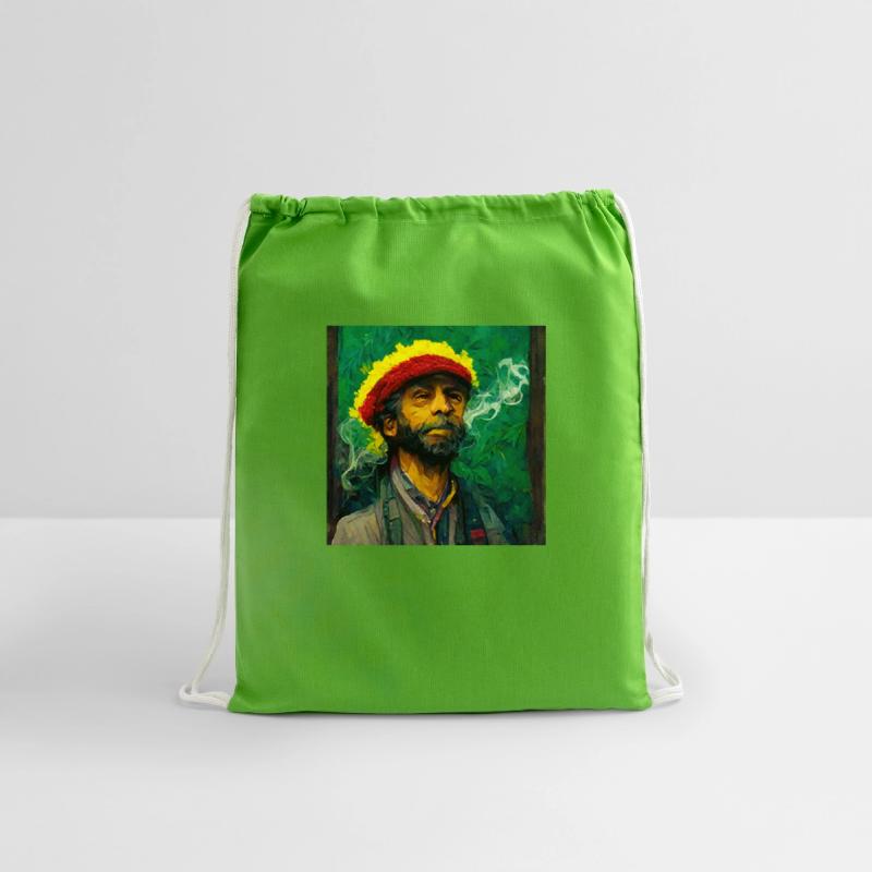 Rastafari Smoking weed painting