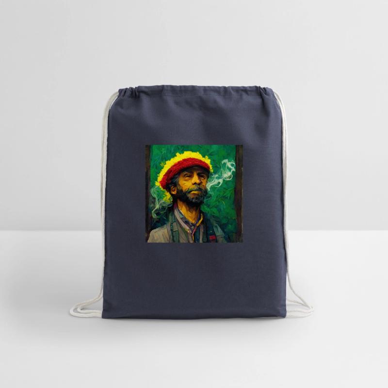 Rastafari Smoking weed painting