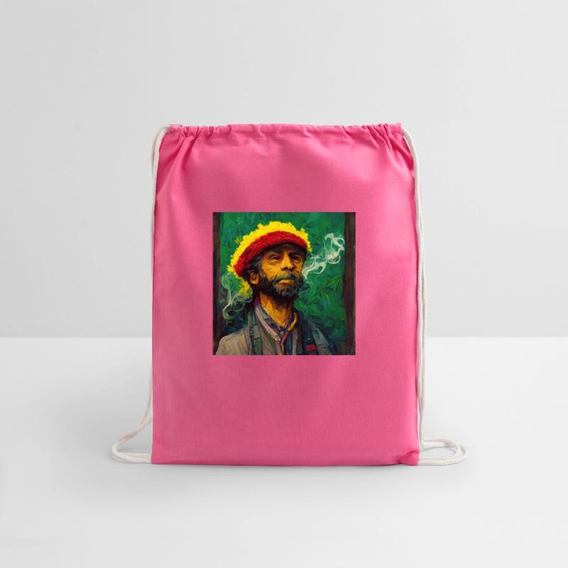 Rastafari Smoking weed painting