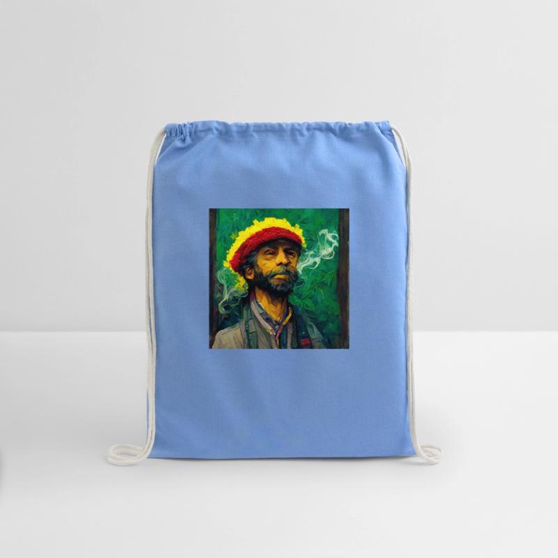 Rastafari Smoking weed painting