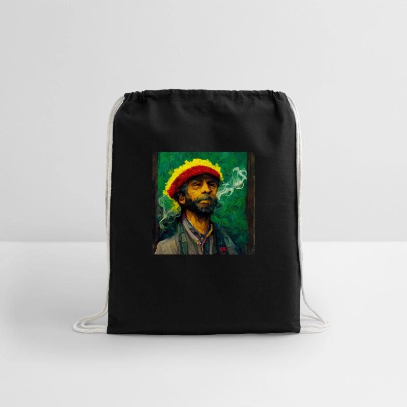 Rastafari Smoking weed painting