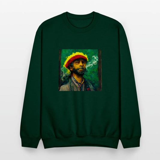 Rastafari Smoking weed painting