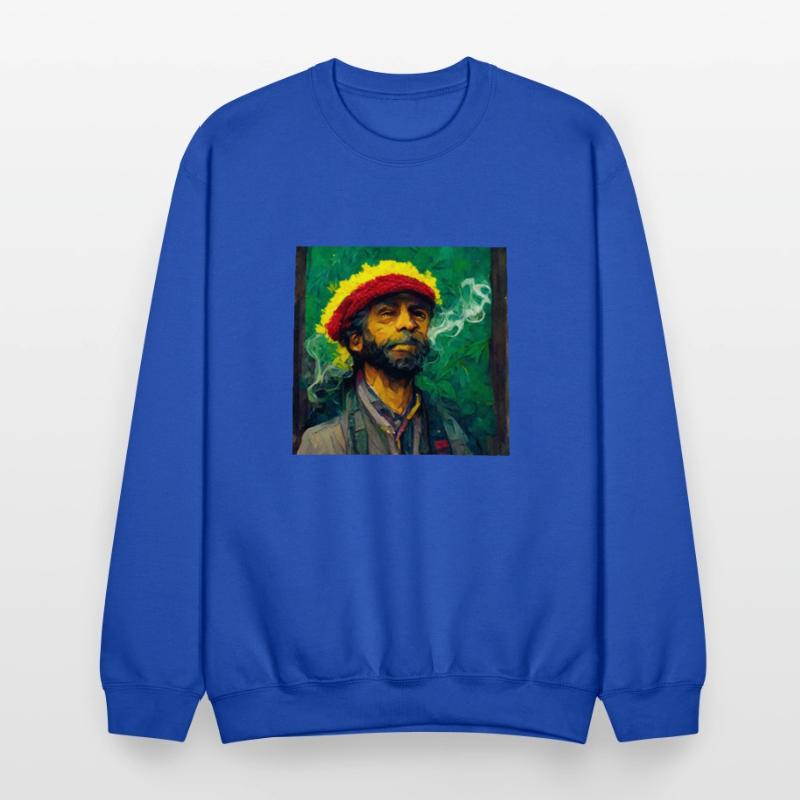 Rastafari Smoking weed painting