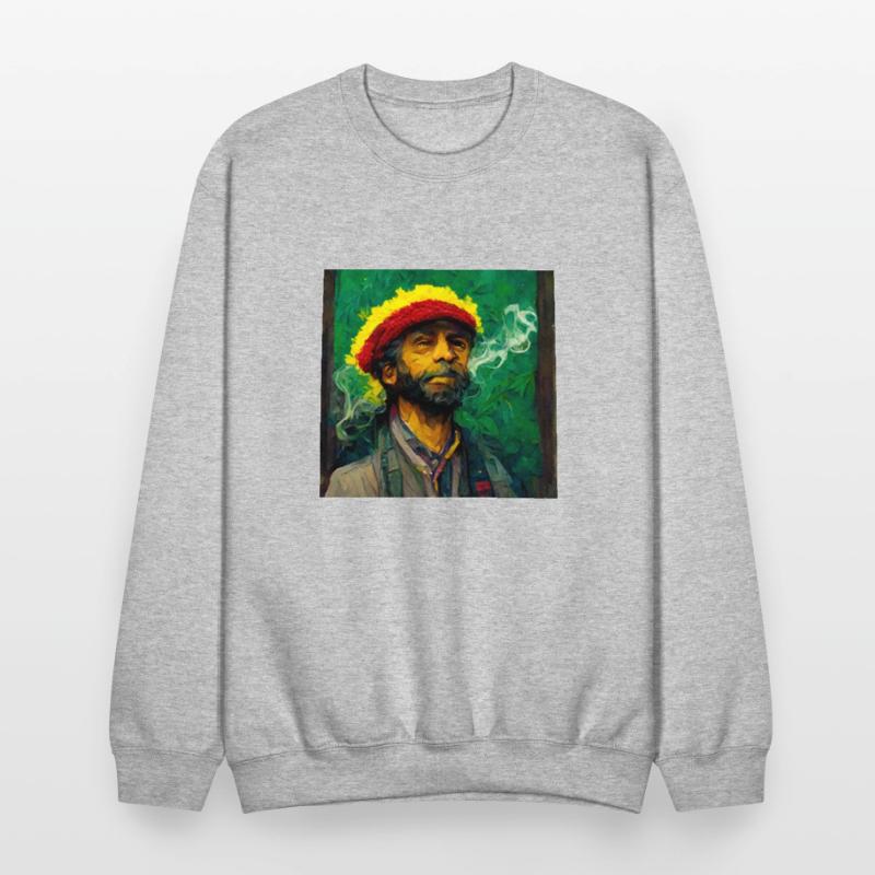 Rastafari Smoking weed painting