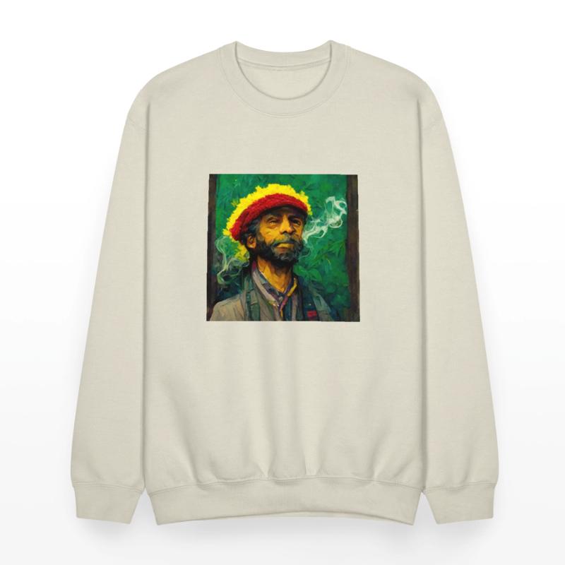 Rastafari Smoking weed painting
