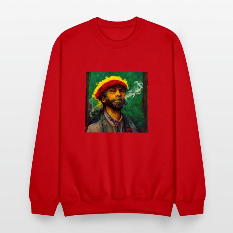 Rastafari Smoking weed painting