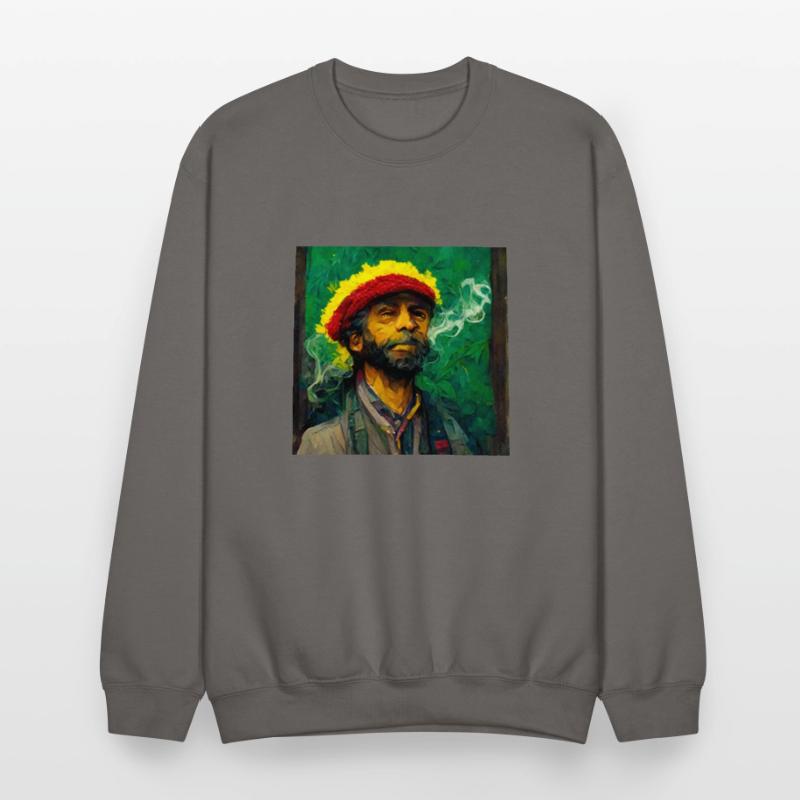 Rastafari Smoking weed painting