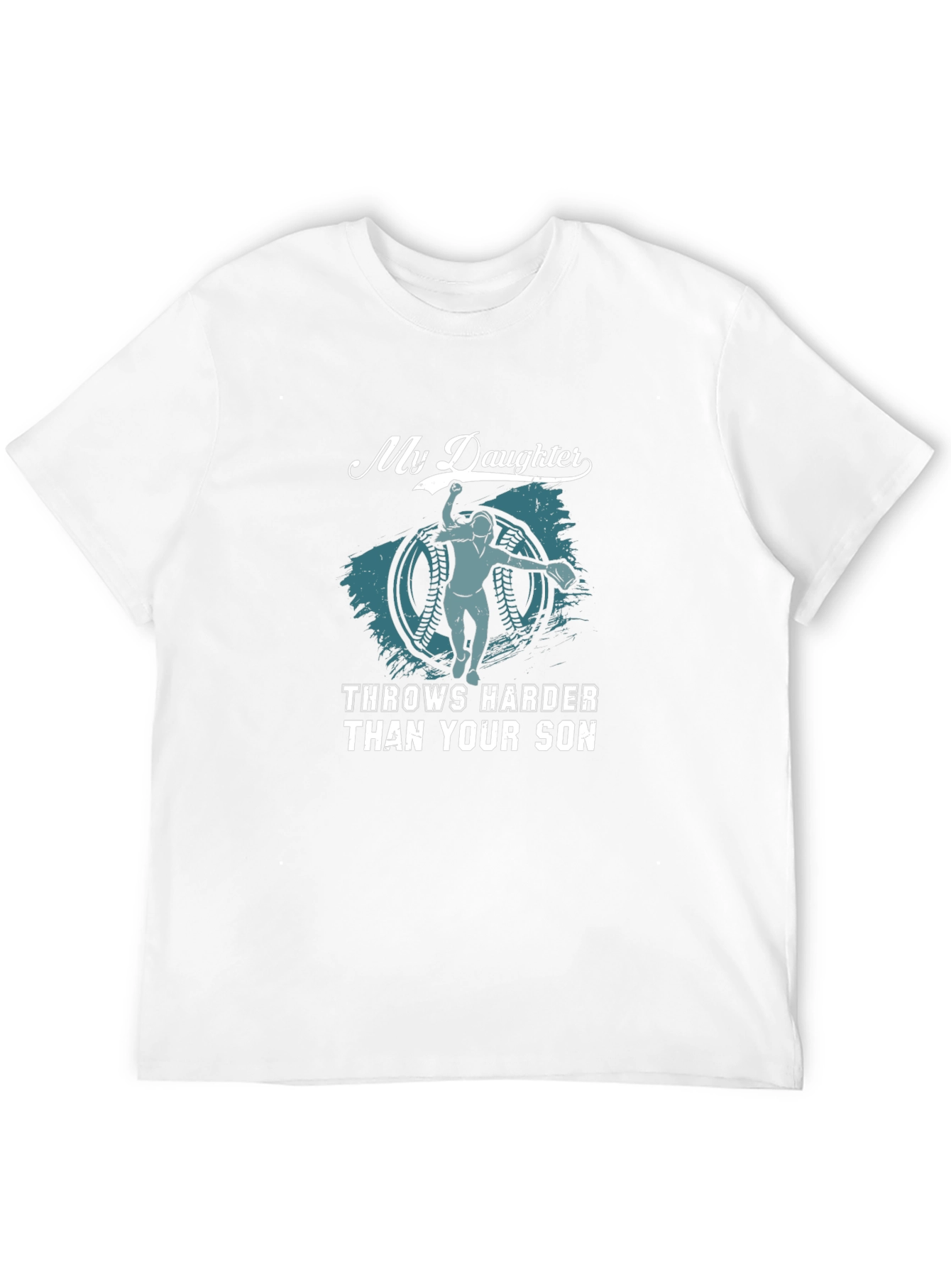 My Daughter Throws Harder Than Your Son Black T-Shirt