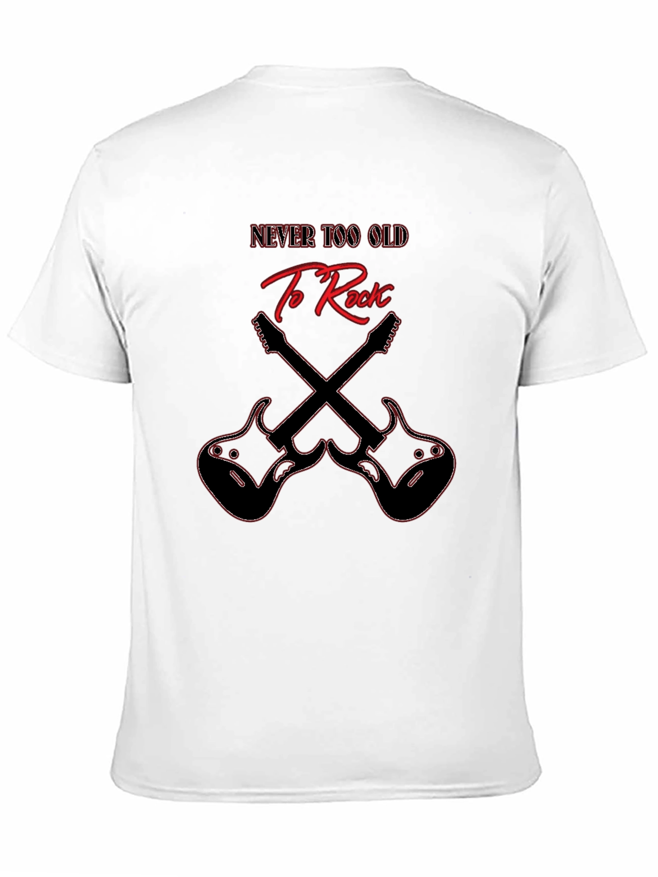 Never Too Old to Rock Guitar T-Shirt