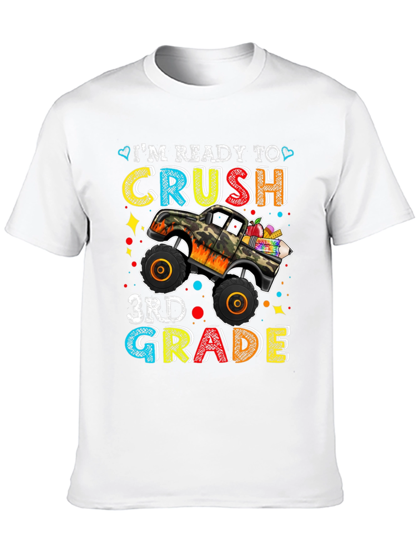 Ready to Crush 3rd Grade Monster Truck T-Shirt