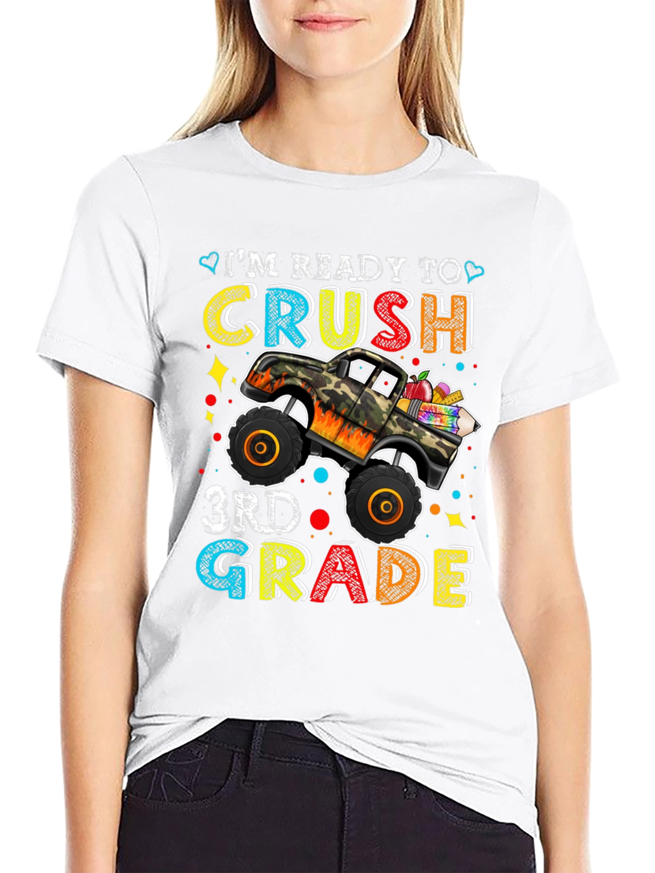 Ready to Crush 3rd Grade Monster Truck T-Shirt