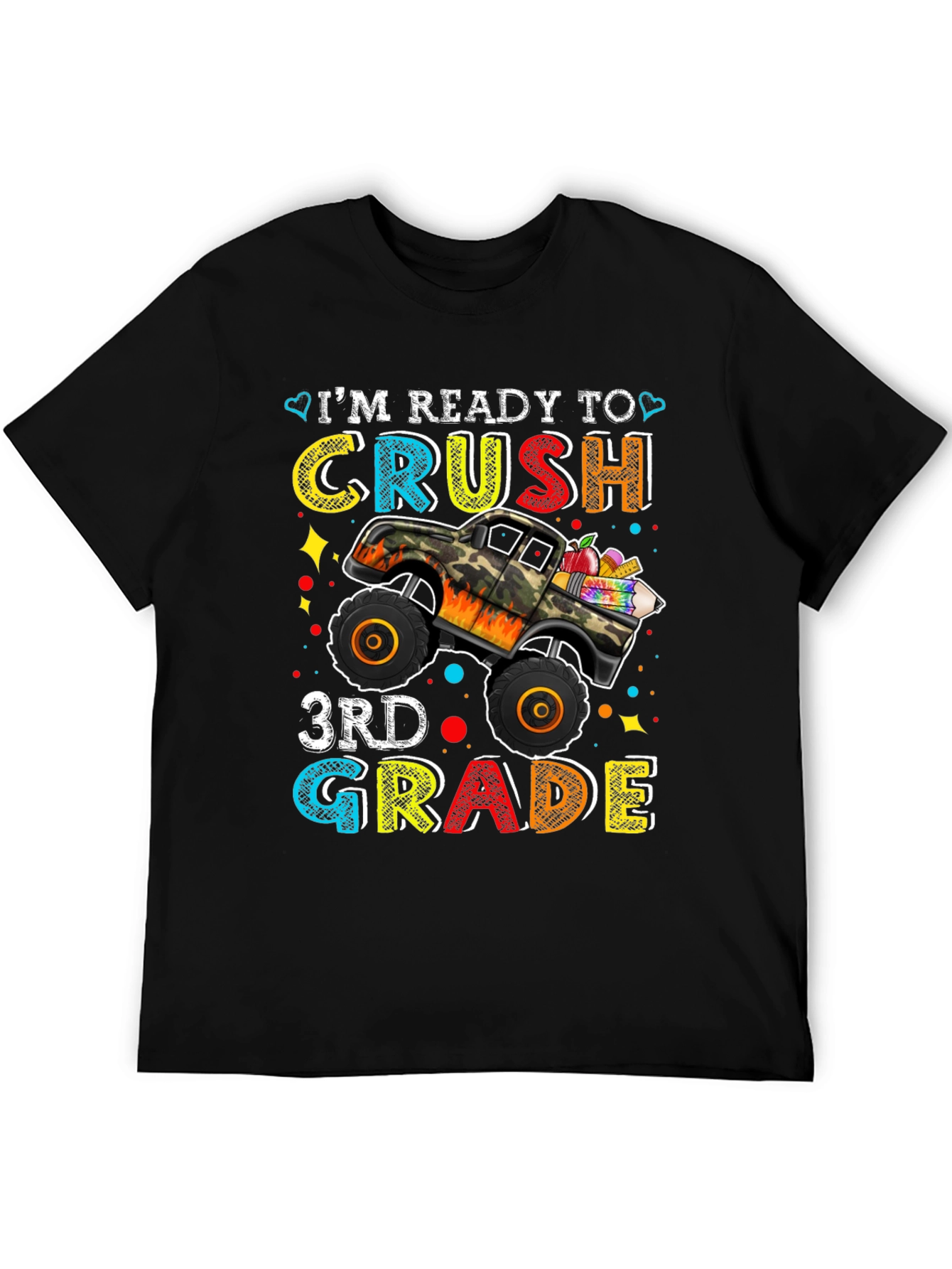 Ready to Crush 3rd Grade Monster Truck T-Shirt