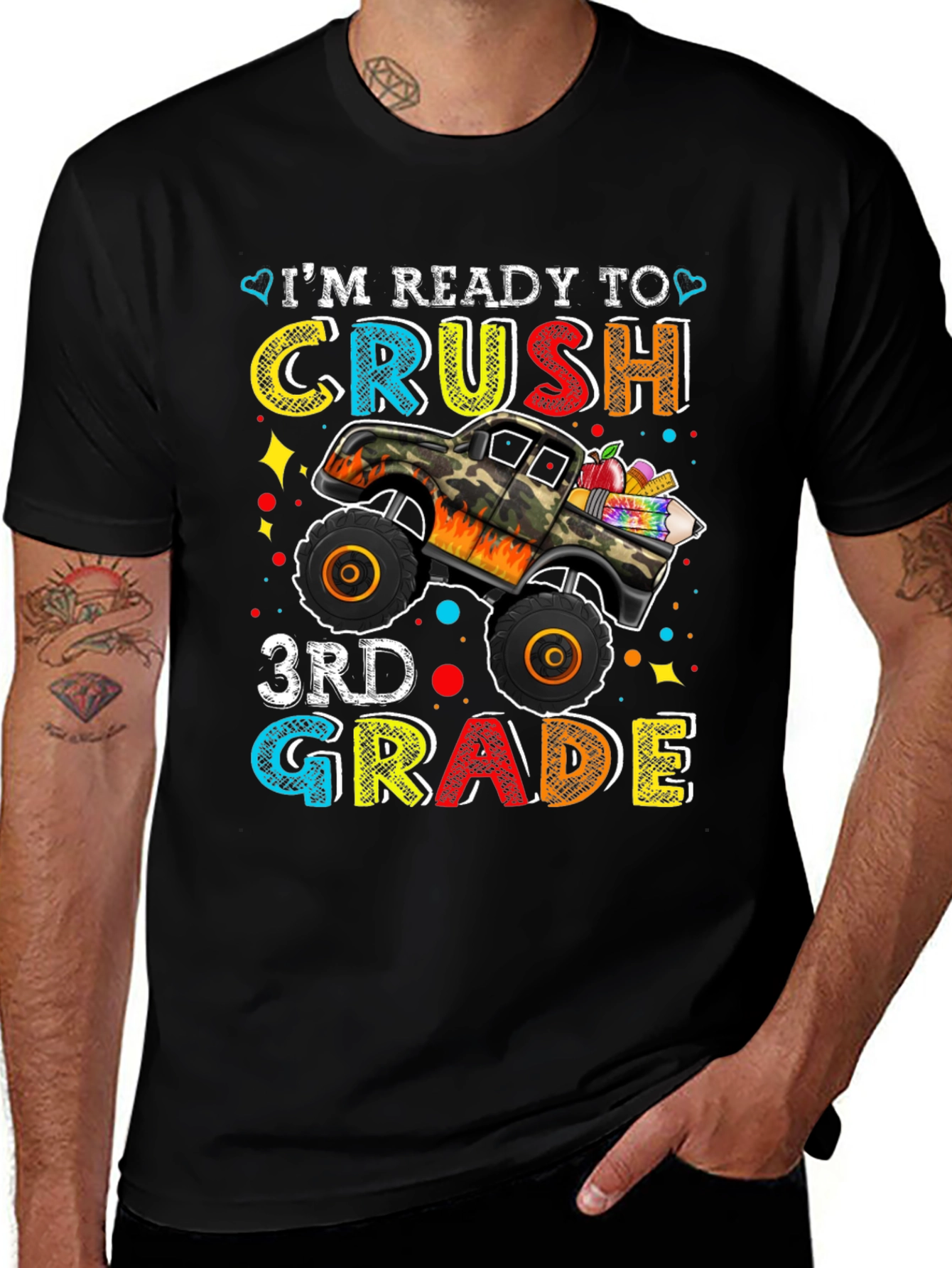 Ready to Crush 3rd Grade Monster Truck T-Shirt
