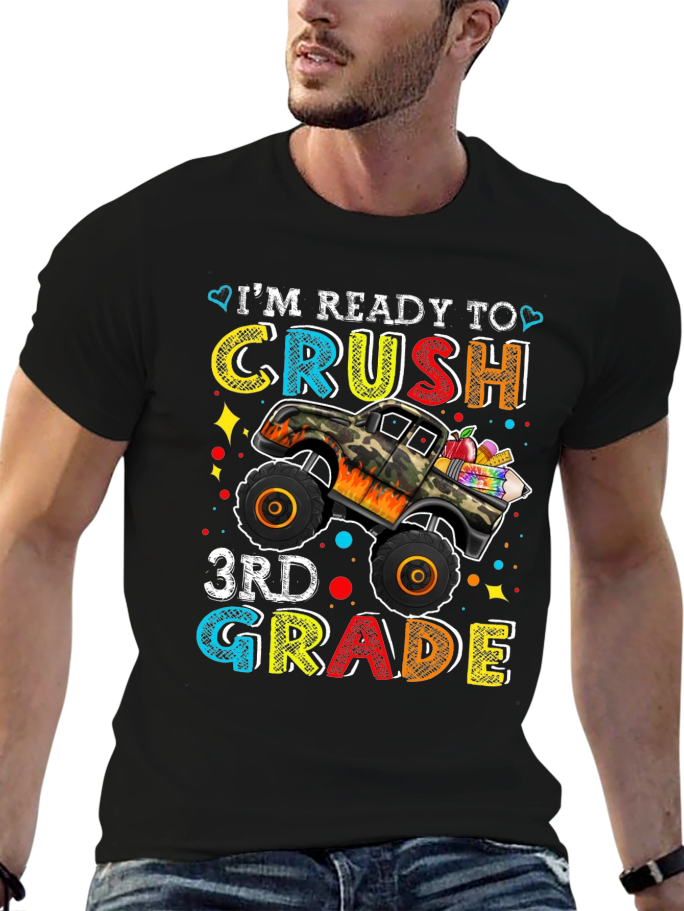 Ready to Crush 3rd Grade Monster Truck T-Shirt