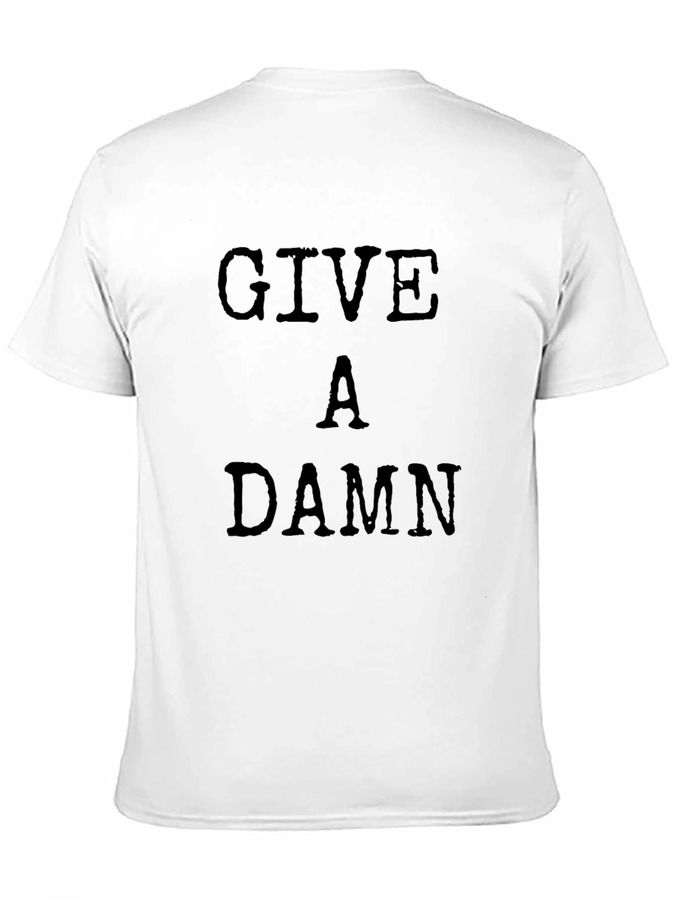 Give A Damn Graphic T-Shirt - Black Crew Neck