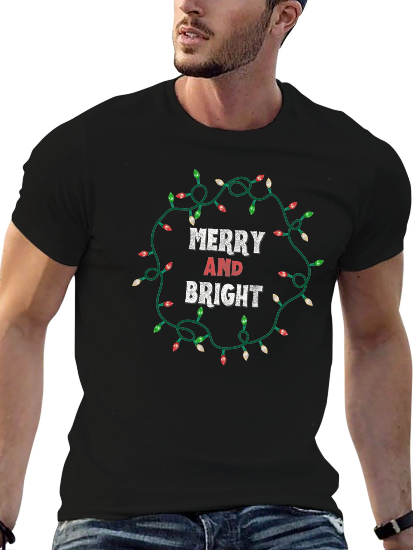 Merry and Bright Christmas Lights T-Shirt
