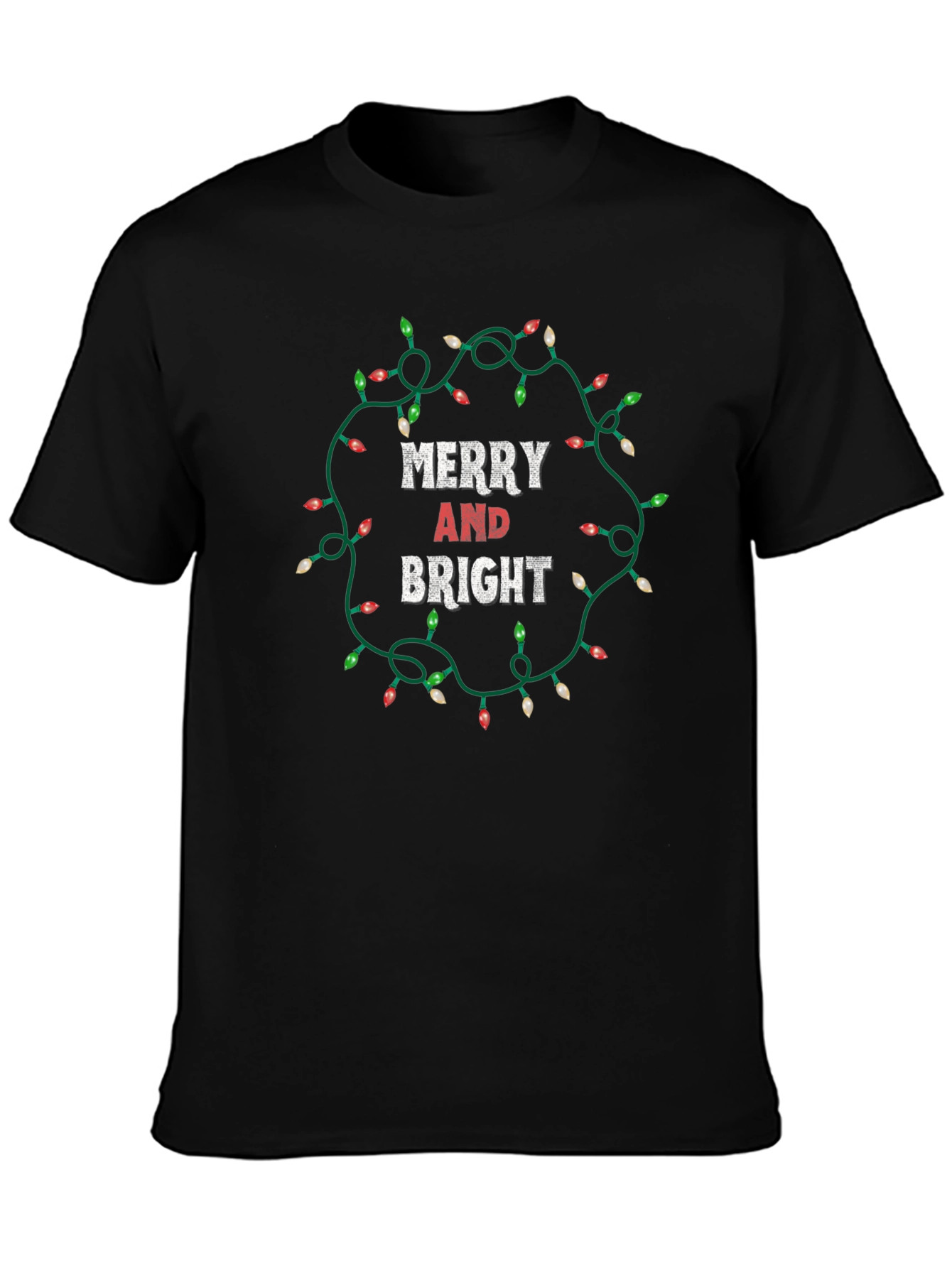 Merry and Bright Christmas Lights T-Shirt