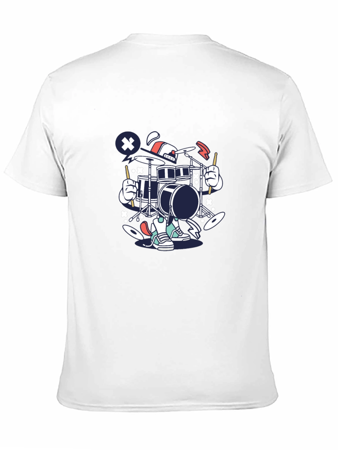 Drummer Cartoon Graphic T-Shirt