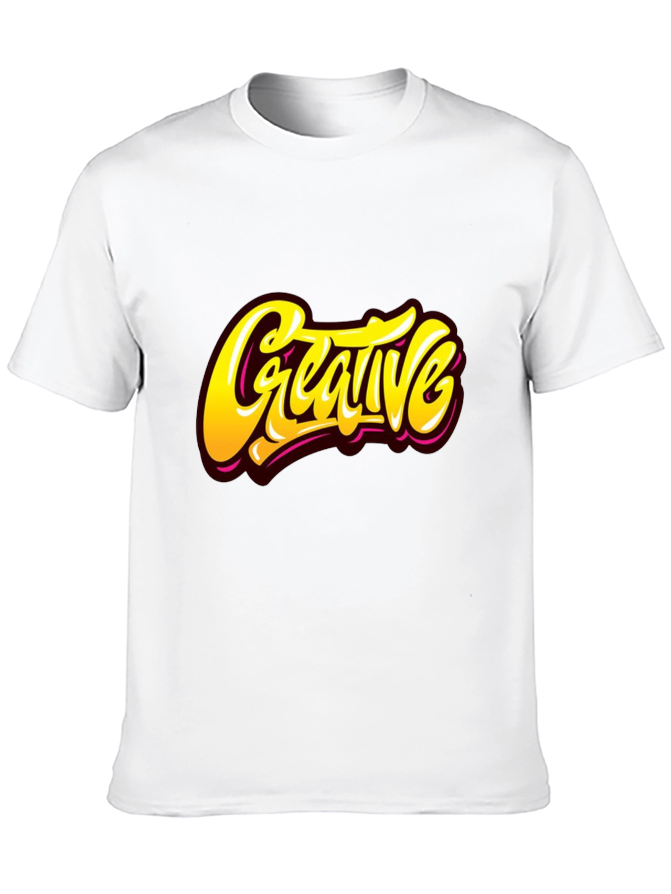Creative Graphic Tee - Stylish Black Cotton T-Shirt