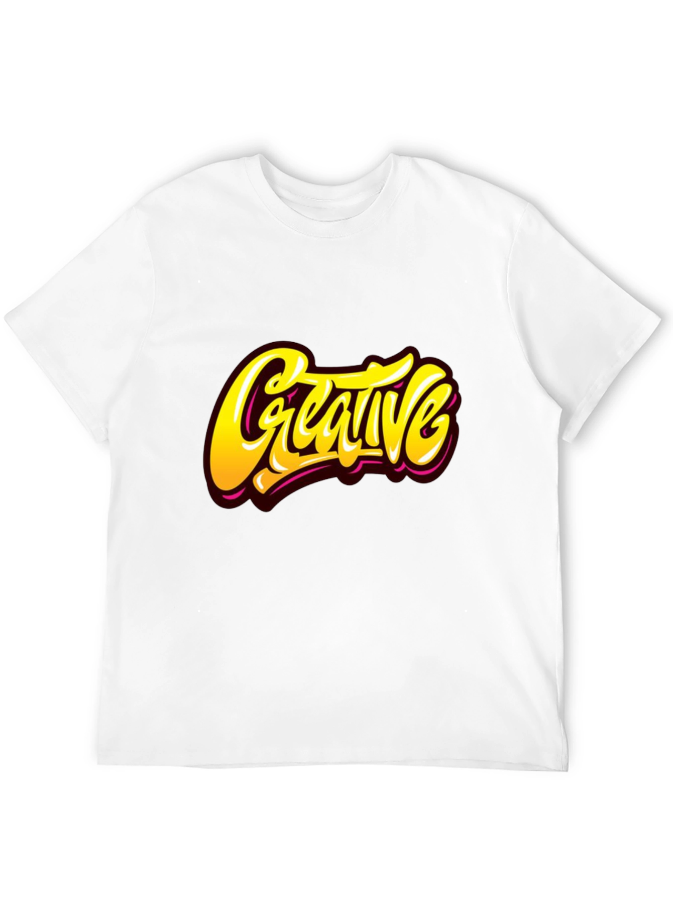 Creative Graphic Tee - Stylish Black Cotton T-Shirt