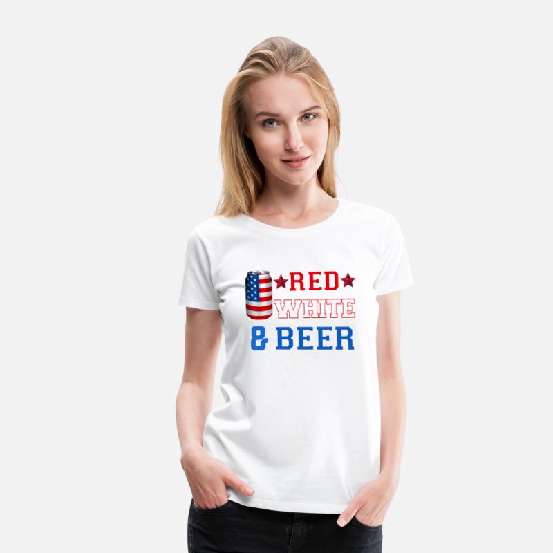 Red White And Beer - USA 4th of July Drinking Gift