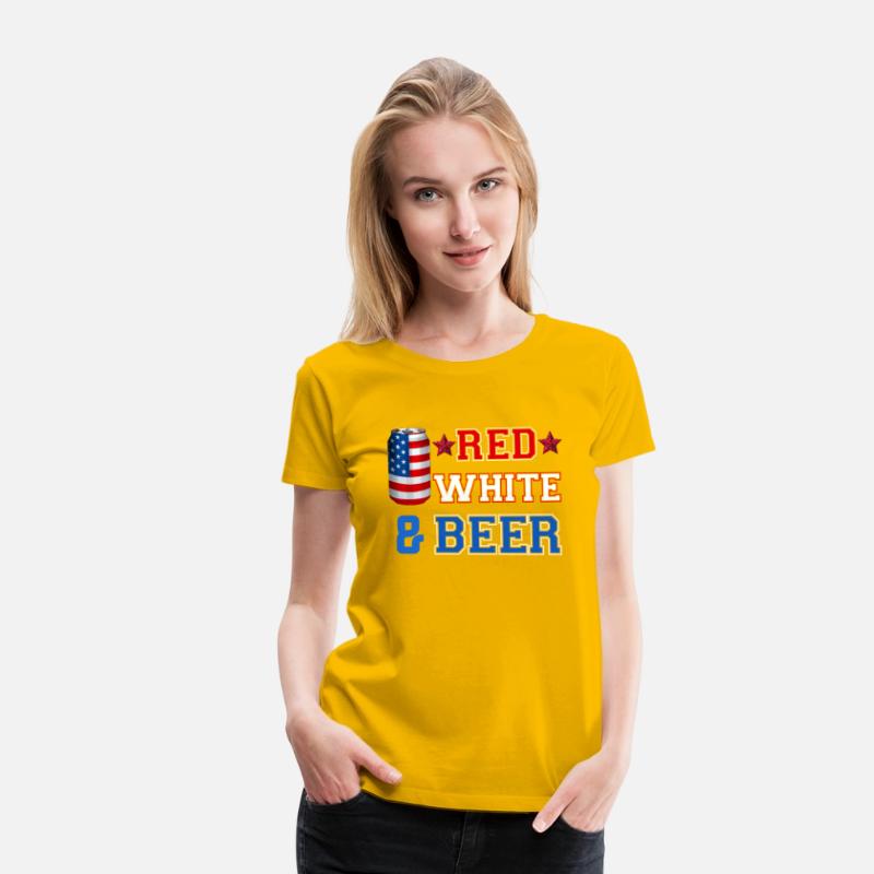 Red White And Beer - USA 4th of July Drinking Gift