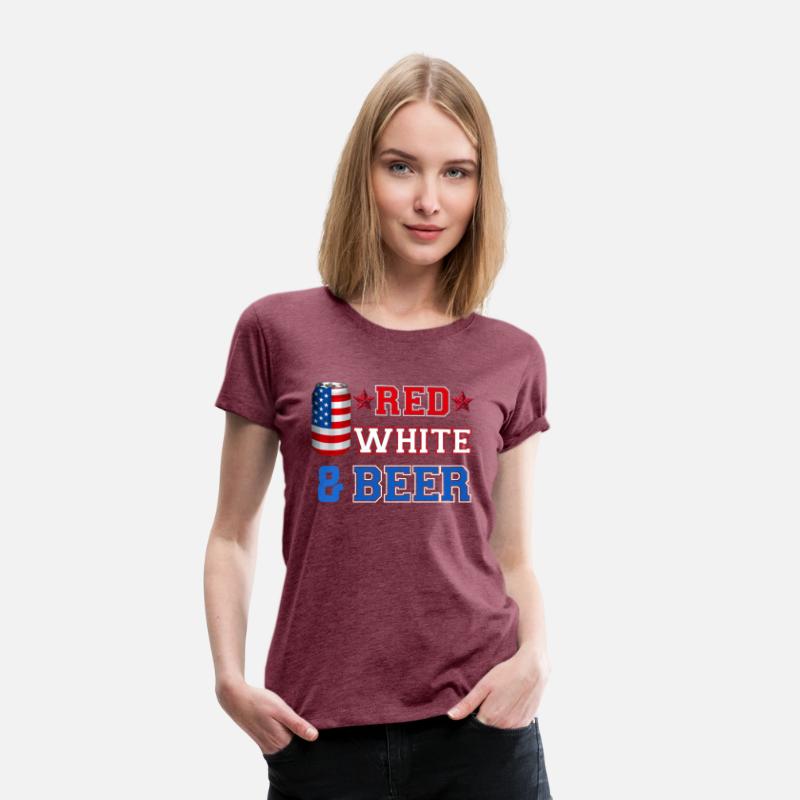 Red White And Beer - USA 4th of July Drinking Gift