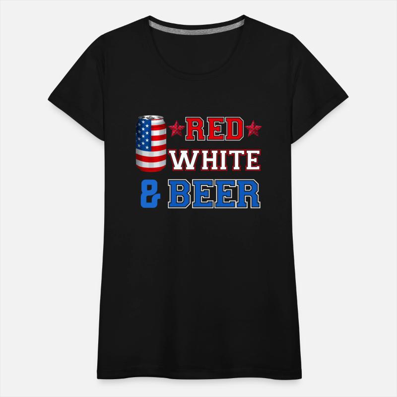 Red White And Beer - USA 4th of July Drinking Gift