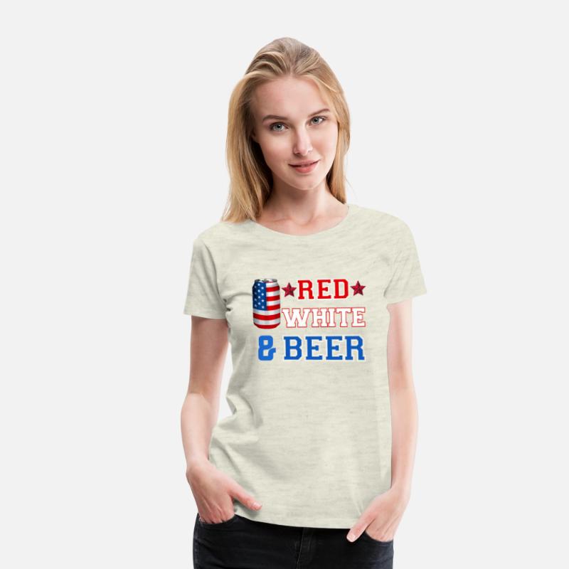 Red White And Beer - USA 4th of July Drinking Gift