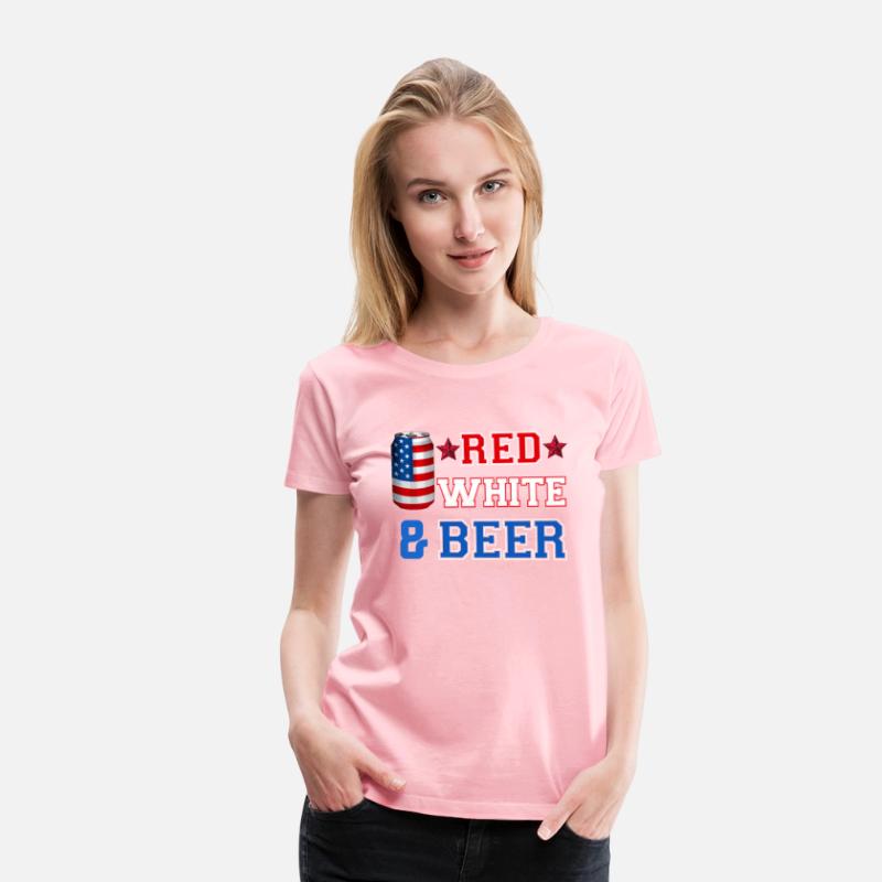 Red White And Beer - USA 4th of July Drinking Gift