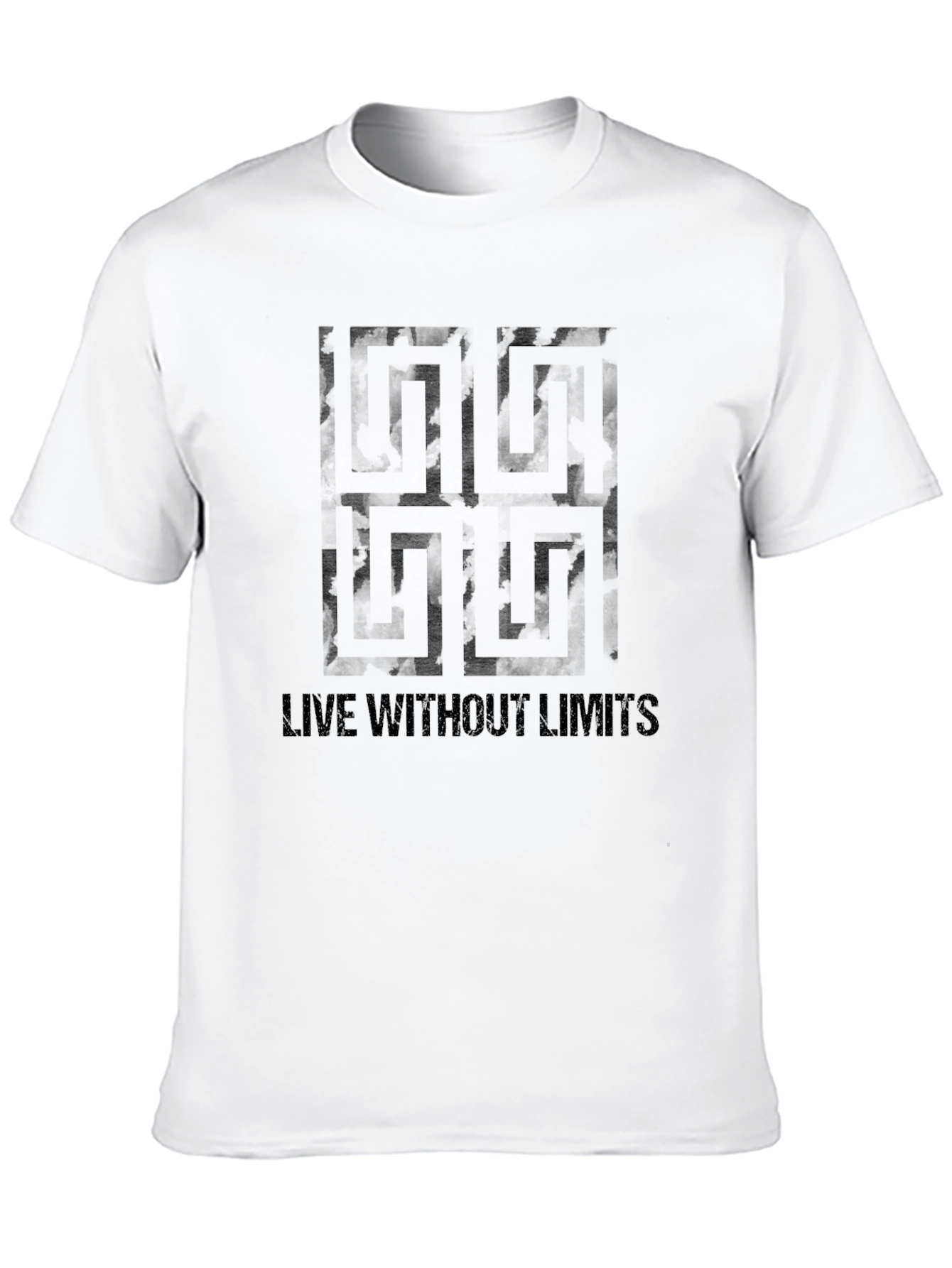 Edgy Black Graphic Tee - Live Without Limits