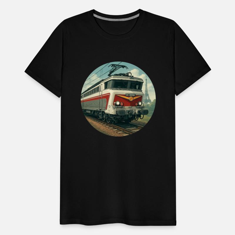 Retro French Locomotive – Vintage Illustration