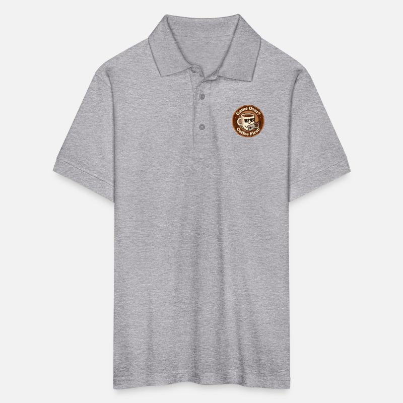 Retro Gaming Humor Coffee First Game Over